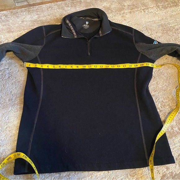 Kuhl Revel Pullover Sweater Sweatshirt Technical Knit Fleece Lined 1/4 Zip: L - Picture 6 of 10